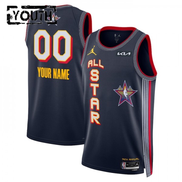 All-Star 2025 Trikot Benutzerdefinierte Jordan Navy Swingman - Kinder All-Star 2025 Trikot Benutzerdefinierte Jordan Navy Swingman - Kinder